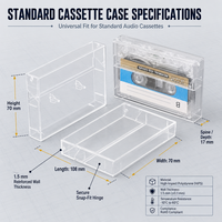 Boîte de rangement multi-usages en plastique PP KeenBox personnalisée en usine, pour cassette audio, VHS, CD, DVD, support de disques de jeu PS2, PS3, PS5, boîte transparente