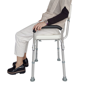 <span class=keywords><strong>Silla</strong></span> de <span class=keywords><strong>Ducha</strong></span> Ajustable de Aluminio para Discapacitados con Reposabrazos, Fabricada en China, Modelo BQ401A - Product Image 3