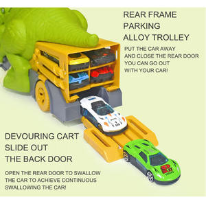 IDS Fun inosaur ranransport rurucks con 6 Alloy ar oys ininosaur evevourer con Car torage at AT y OOP inosaur oys - Product Image 4