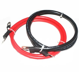 Câble de batterie en cuivre monoconducteur isolé et étamé, personnalisé de 4AWG à 12AWG, qualité automobile et marine avec cosses de borne de 3/8 pouces - Product Image 4