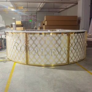 Vente en gros acrylique or <span class=keywords><strong>location</strong></span> hôtel Banquet mariage Table fête réception commerciale en plein air pour événement - Product Image 5