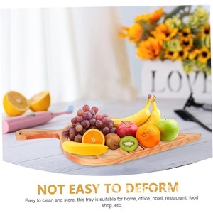 Wooden Leaf <b>Tray</b> Creative Dessert Plate For Hotel Coffee <b>Tea</b> Serving Smooth Surface Natural Wood Design - Product Image 4