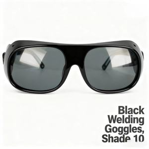 نظارات لحام الغاز، مجموعة نظارات أمان سوداء ورمادية متوسطة وشفافة للحام الصناعي - Product Image 2