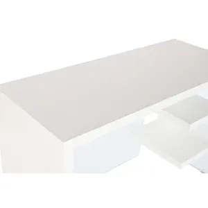 ESCRITORIO con MDF y VIDRIO TEMPLADO 120X50X76 BLANCO - Product Image 4