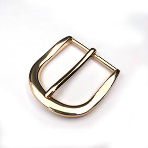 샤인 골드 40mm 주조 맞춤형 금속 벨트 버클 싱글 핀 가죽 버클 - Product Image 4