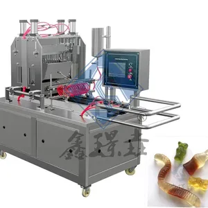 Fabrika güzel kalite yarı otomatik şeker yapma makinesi sakızlı ayı 50 kg/saat otomatik sert yumuşak şeker yapma makinesi