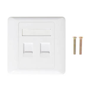 Cat6 Keystone <b>Wall</b> Plate 86 Type Single Port RJ45 Network Module <b>Panel</b> ABS Injection Easy Install for Structured Cabling - Product Image 1