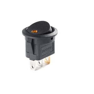 สวิตช์โยก KCD1 12V DC 20A SPST ทรงกลม มีไฟส่องสว่างสีแดงแบบตาแมว 3 ขา สำหรับใช้ในรถยนต์ - Product Image 1