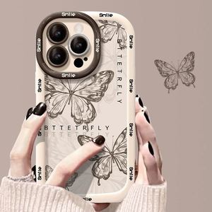 เคสโทรศัพท์ซิลิโคน TPU ลายผีเสื้อสไตล์เรโทร INS สำหรับ iPhone 16 Pro, iPhone 11, 12, 13, 14, 15 Pro Max Plus, XS, X, XR ป้องกันการกระแทก - Product Image 3