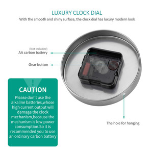 <span class=keywords><strong>Horloge</strong></span> murale à aiguilles larges, décoration 3D, mouvement à quartz, pièces de mécanisme, grands moteurs d'<span class=keywords><strong>horloge</strong></span> - Product Image 5