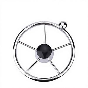 Volante Marino de Acero Inoxidable de 13.5 Pulgadas con Timón para Lancha Rápida, Accesorios Esenciales para Yates y Lanchas Rápidas - Product Image 2