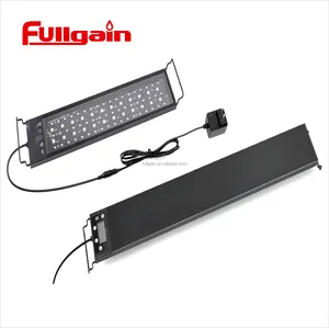 Fullgain WRGB 90cm Planta Crescente Luz Espectro Temporizador Controle Aquário Plantas Lâmpada Luz LED Para Tanque De Peixes Pequena Lâmpada Do Aquário