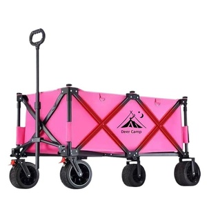 Carrito Plegable con Ruedas, Carrito de Picnic y <span class=keywords><strong>Camping</strong></span>, Carrito Portátil con Ruedas Todoterreno de Acero de Alto Carbono para Venta Ambulante - Product Image 5