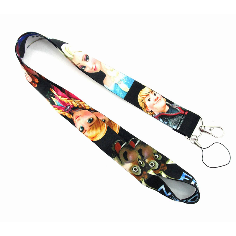 Wholesale Cute Cartoon Frozen Princess Anna Elsa Lanyards Anti-Lost Card Phone Accessories Lanyards Promotional Gift Lanyard Image 2
