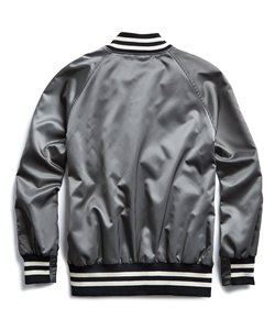 Blousons bombardiers <span class=keywords><strong>Varisity</strong></span> pour hommes, coupe-vent surdimensionné, vestes de baseball en satin personnalisées - Product Image 2