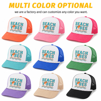 Topi Trucker OEM ODM G5 Gorras Fashion Bernapas dengan Pinggiran Melengkung 5 Panel, Bagian Belakang Berjaring yang Dapat Disesuaikan, Desain Logo Custom Cetak, dengan Tali