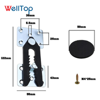 Connecteur de canapé modulaire en métal argenté Sf-035, connecteur de canapé, support de fixation, clip alligator, connecteur de meubles