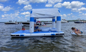 Su misura gonfiabile Jet Ski Dock galleggiante piattaforme gonfiabile acqua zattera Yacht isola gonfiabile festa Banas con tenda - Product Image 2