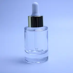 בקבוק זכוכית שמן אתרי סגלגל ריק באיכות גבוהה 30 מ""ל עם בקבוקי טפטפת זכוכית