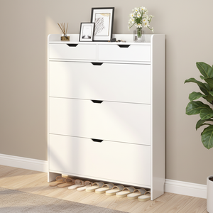 Modern Ultra Thin <strong>Shoe</strong> Cabinet <strong>Slim</strong> Entryway <strong>Shoe</strong> Storage <strong>Cupboard</strong> for Home Living Room Hotel Hallway - Product Image 5