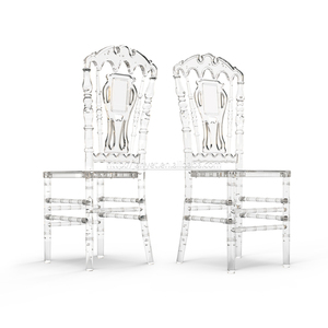 Commercio all'ingrosso a buon mercato knock giù acrilico corona di cristallo di cerimonia nuziale trasparente sillas <span class=keywords><strong>tifany</strong></span> - Product Image 5