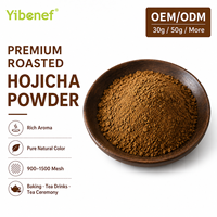 Poudre de Hojicha Personnalisée Yibenef, Matcha Brun, Thé Vert Torréfié, Faible en Caféine, 1100 Mesh, Arôme Noisette, Qualité Alimentaire, OEM, Polvo De Hojicha