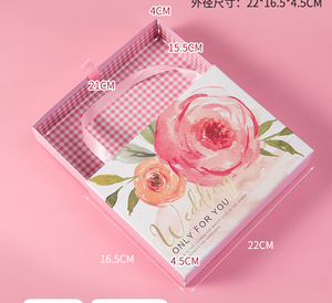 Vente en gros d'usine emballage de boîtes-cadeaux love valentines boîtes à motifs roses roses - Product Image 2