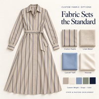 Fabricant de vêtements OEM, robe chemise en lin et coton pour femme, col polo blanc, manches longues, élégante, décontractée, mi-longue, printemps-automne, sur mesure