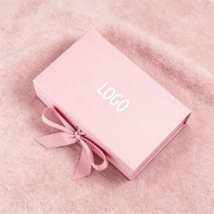 Factory Direct Customizable <b>Pink</b> Rigid <b>Gift</b> <b>Box</b> With Ribbon & Magnetic Closure Luxury Ideal for Premium <b>Gift</b> Packaging - Product Image 1