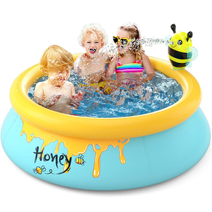 B02 J JLeisure 12010 Bee Spray 3D <span class=keywords><strong>Piscine</strong></span> <span class=keywords><strong>gonflable</strong></span> pour enfants en plein air, hors sol, bleue, Sun <span class=keywords><strong>Club</strong></span> - Product Image 1