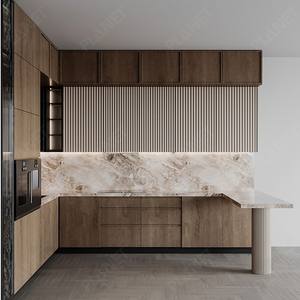 Mobili da <span class=keywords><strong>Cucina</strong></span> Moderni Economici in Legno di Bassa Qualità, Pensili e Base per <span class=keywords><strong>Cucina</strong></span> con Frigorifero - Product Image 1