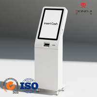 Kios POS pemesanan mandiri Android untuk restoran fungsi Printer antrian berdiri di lantai fungsi SDK layar LED casing logam