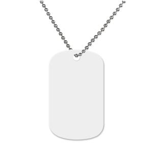 Collier pour chien en acier inoxydable en forme d'arc, vierge pour sublimation DIY, écologique, avec plaques d'identification personnalisées pour animaux de compagnie, pour presse à chaud, cadeau promotionnel - Product Image 1