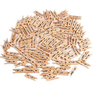 คลิปหนีบผ้าไม้ตกแต่ง ดีไซน์สวยงาม ขนาดเล็ก ใช้ได้ทั้งในห้องนั่งเล่นและตู้เสื้อผ้า  ลดราคาพิเศษ - Product Image 4