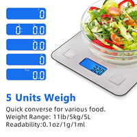 Balance de cuisine électronique numérique en acier inoxydable de haute précision, grande capacité 5KG/1G, étanche, pour usage domestique, certifiée CE, OEM/ODM