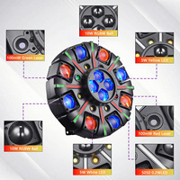 Projecteur LED mobile 150W 8 bras King Kong RGBW avec télécommande DMX512, effets faisceau, stroboscope et laser pour scène DJ – Stock direct usine