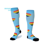 Bioserica Era Chaussettes de sport de haute qualité Chaussettes de compression de sport Chaussettes hautes au genou Logo personnalisé