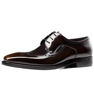 Chaussures de mariage pour hommes imperméables et légères - 2025 Designer en cuir de vachette, couleur contrastée, approvisionnement en vrac, chaussures habillées décontractées pour affaires - Product Image 3