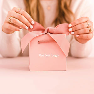 Caja de Pulseras de Alta Calidad con Asas de Listón, Bolsas de Papel para Joyería con Logotipo Personalizado, Regalo de Boda de Lujo - Product Image 4