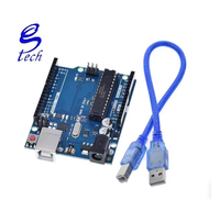 Placa de Desarrollo UNOR3 ATMEGA328P ATMEGA16U2 DIP de Alta Calidad, 3 Atmega328 Mega328p con Cable UNOR3