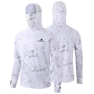 חולצת דיג עם קפוצ'ון שרוול ארוך UPF 50 הגנה מפני השמש ייבוש מהיר לגברים - Product Image 2