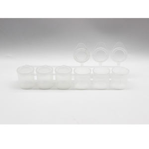 Contenedor de Plástico Transparente para Pintar, 6 Tiras de Pintura Vacía, 25ml, 4cm de Altura, Ideal para Papel de Lona, Festival de Arte Escolar - Product Image 2