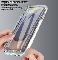 Étui de téléphone à protection double face 360° pour Samsung Galaxy S25 Ultra S24 S23 S22, coque de téléphone transparente flexible en PC TPU anti-chute