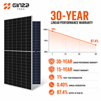 Panneaux solaires bifaciaux demi-cellules de type N 635W à double vitrage pour toitures commerciales, fabriqués en usine, rendement 24,1%, système solaire