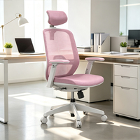 Chaise de bureau exécutive ergonomique en tissu maillé pivotante, design moderne, dossier mi-haut réglable, pour hôtel