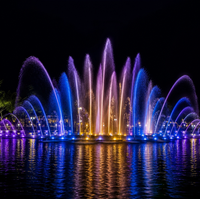 Fuente de Agua Musical Profesional Personalizada para Interiores y Exteriores, Fuente Musical Decorativa de Acero Inoxidable de Gran Escala