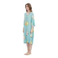 Cozy Custom gaun tidur wanita, baju tidur rajut lembut lengan pendek model Modal ukuran besar keren dengan saku