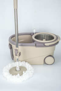 Más Vendido: Juego de Fregonas Giratorias de Doble Cabezal con Cubo, para una Vida Más Sencilla, con Mango Plano Giratorio 360 Grados, Cesto de Plástico y Fregona para Agua Limpia - Product Image 3