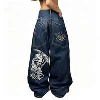 Jean baggy femme en denim bleu délavé, coupe ultra large, taille haute, style vintage, pantalon ample en jean pour femme