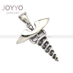 Liontin Sayap Malaikat Perak Stainless Steel, Liontin Pedang Ular Liontin 2021 - Product Image 2